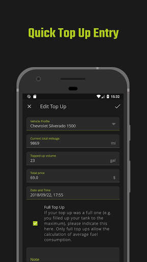 Fuel Usage Tracker screenshot 2