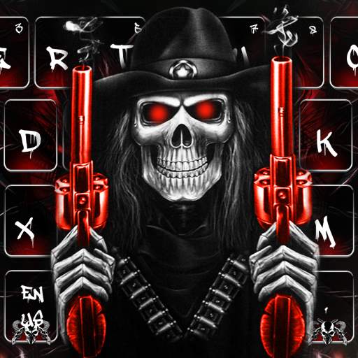 Skull Fire Gun keyboard 10001001