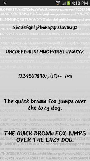Hand fonts for Android screenshot 1