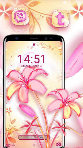 Lily Pink Launcher Theme screenshot 3