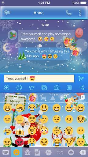 Merry Christmas emoji Keyboard screenshot 1