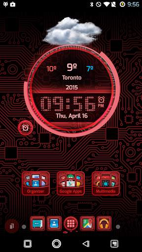PCB Red ⁞ TSF Shell 3 Theme screenshot 2