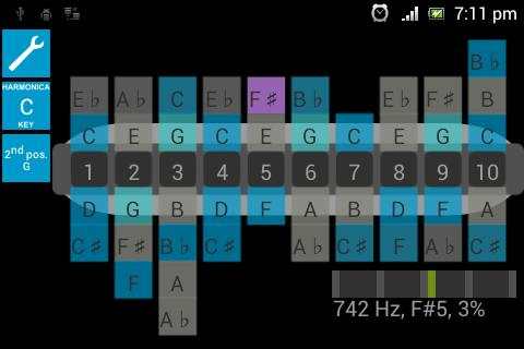 Harmonica tuner screenshot 3