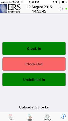 ERS Biometrics Mobile Clock screenshot 2