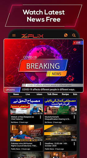 ZedFlix Live TV, Latest News, Drama, Entertainment screenshot 1