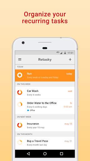 Retasky — Recurring Task List, Planner & Reminder 1 تصوير الشاشة