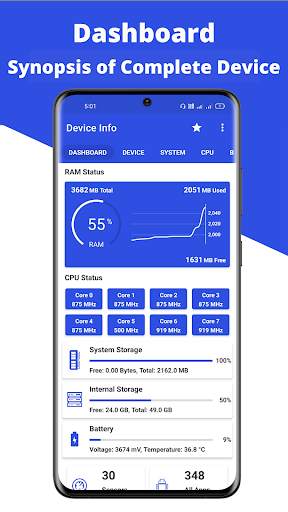 Device Info : System, CPU Info screenshot 1