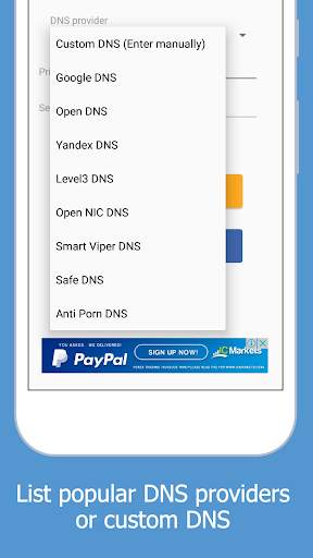 Thay đổi DNS (3G/ 4G/LTE / Wifi, Không cần Root) screenshot 1