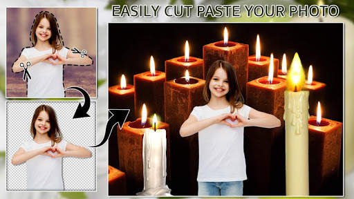 Candle Light Photo Frame - Collage Editor screenshot 1