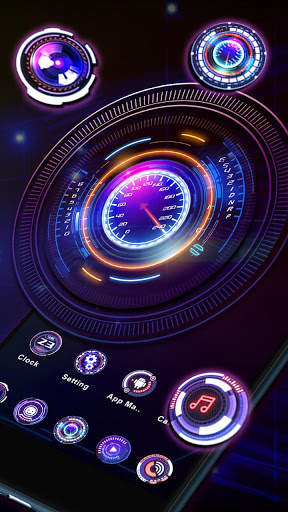 Neon Car Hologram Launcher Theme Live Wallpapers screenshot 1