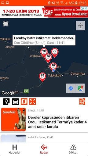Samsun Radar screenshot 2