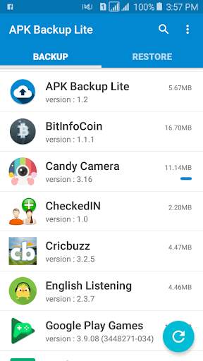 App Backup Restore Lite screenshot 1