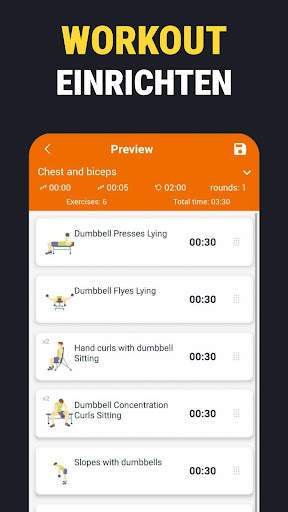 Heimtraining mit Kurzhanteln screenshot 6
