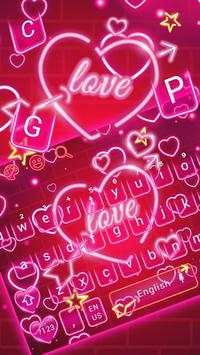 I Love You Keyboard Theme 1 تصوير الشاشة
