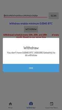Bitcoin Miner Android 2018 screenshot 3