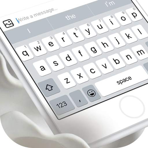Pearl white & emoji pro keyboard theme 1.0.0
