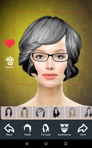 Hairstyle Changer app, virtual makeover women, men screenshot 15