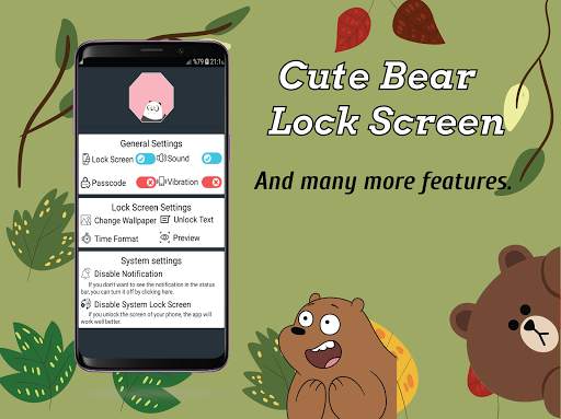 Cute Bear Lock Screen screenshot 4