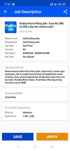 Paybox Job - Work From Home, Online Work Search screenshot 5