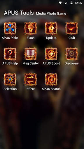 Flames Hell Moloch-APUS Launcher theme screenshot 6