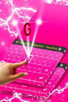 Pink Glow Keyboard Theme screenshot 2