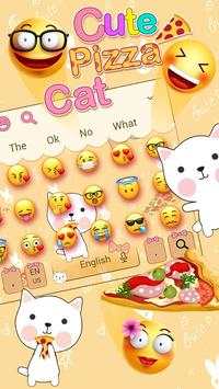 Cute Pizza Cat Keyboard Theme screenshot 4