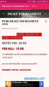 PUBG DEALY TOURNAMENT screenshot 5