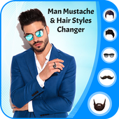 Men Mustache &amp; Hair Styles Changer icon