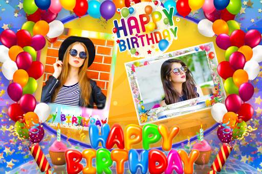 Happy birthday dual photo frame screenshot 1
