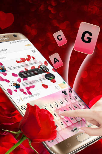 New Pink Rose Keyboard 2019 screenshot 5