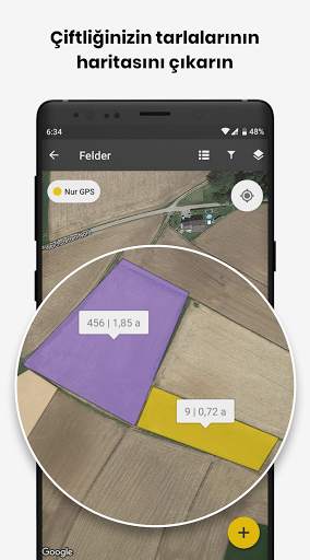 FieldBee traktör GPS navigasyon screenshot 4