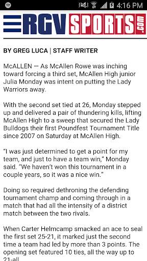 RGV Sports Mobile screenshot 2