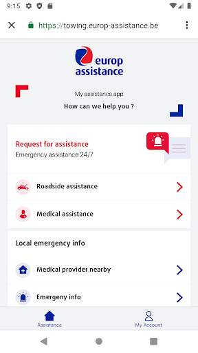 Europ Assistance, the mobile a screenshot 2