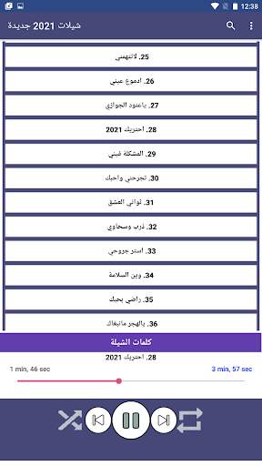 شيلات 2022 بدون نت   الكلمات 6 تصوير الشاشة