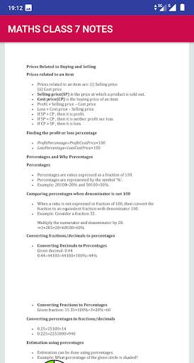 Mathematics Class 7 Notes CBSE,ICSE NCERT Syllabus screenshot 6