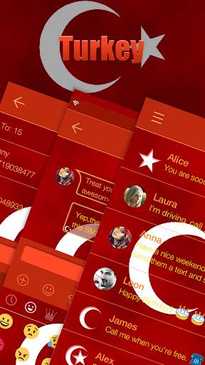Turkey Emoji Keyboard Theme screenshot 3