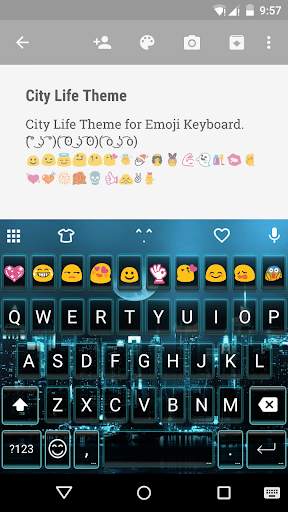 City Life Emoji Keyboard Theme screenshot 1