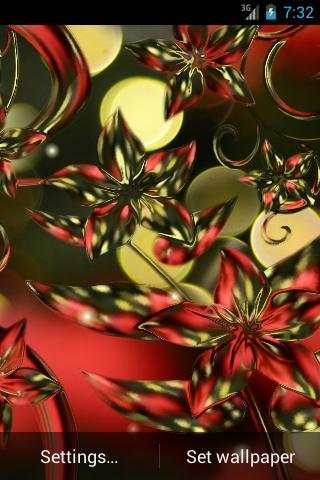 Glass Flowers Live Wallpaper screenshot 5