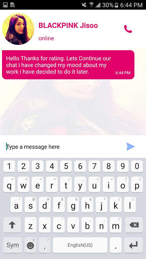Jisoo Black Pink Messenger - Prank Chat App screenshot 3