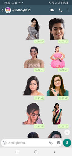 Sticker Wa Rashmika Mandanna WAStickerApps screenshot 2