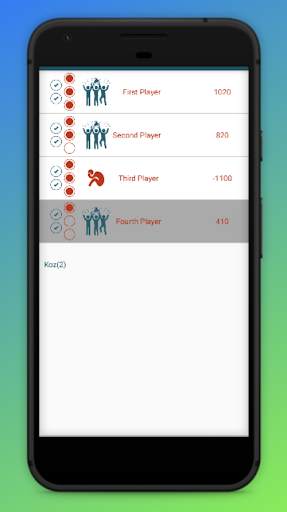 King Score Table screenshot 1