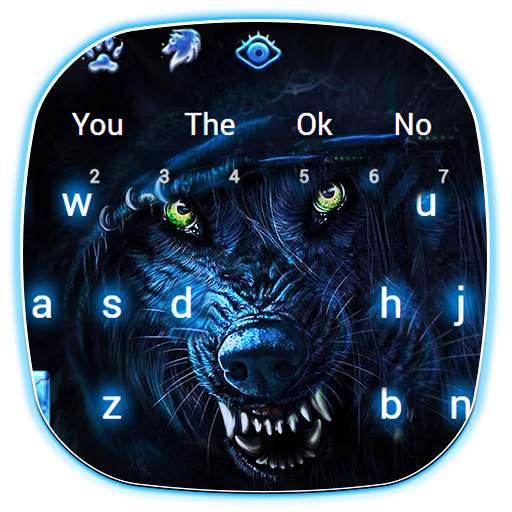 Black Ice Wolf Keyboard 10001002
