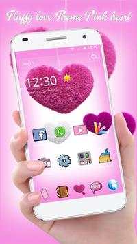❤Fluffy diamond Hearts Theme: Pink Launcher screenshot 4