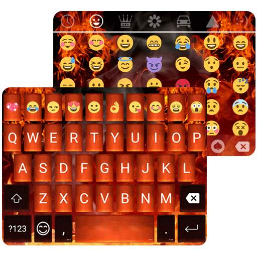 Neon Fire Keyboard 🔥Emoji Keyboard Theme 1.0.4