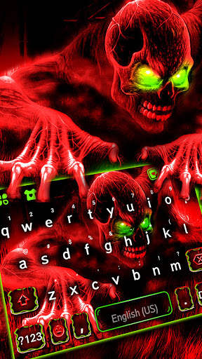 Latar Belakang Keyboard Scary Zombie Skull screenshot 1