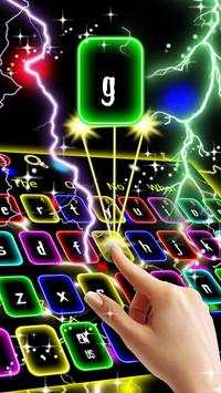 Flash Neon Lightning Keyboard Theme screenshot 2