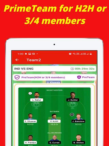 Dream Team11 - Fantasy Team Guide for Dream11 screenshot 14