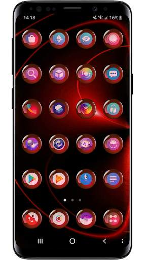 Theme Launcher - Orb Red Icon Changer Free Round screenshot 3