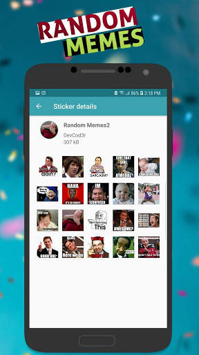 WAStickerApps - Random Memes Stickers For WhatsApp screenshot 3