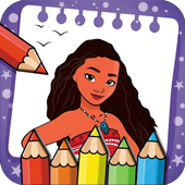 Princess Vaian Maona Coloring book icon